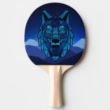 Geometric Blue Wolf