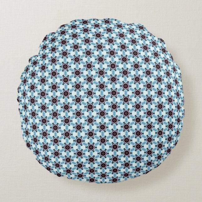 Geometric Bonanza Rundes Kissen (Vorderseite)