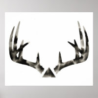 Geometric Buck Antler Wasserfarbe