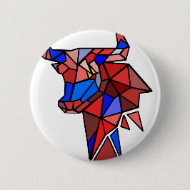 Geometric Bull Icon Button