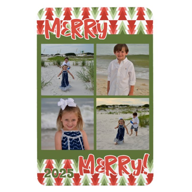 Geometric Christmas Tree Grove Magnet (Vertikal)