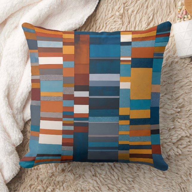 Geometric Color Block Pattern Southwestern Colors Kissen (Decke)