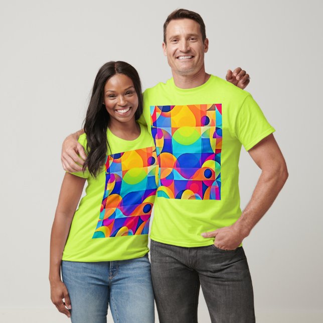 Geometric Color Symphony T-Shirt (Unisex)