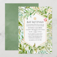 Geometric Crystal Greenery Bat Mitzvah
