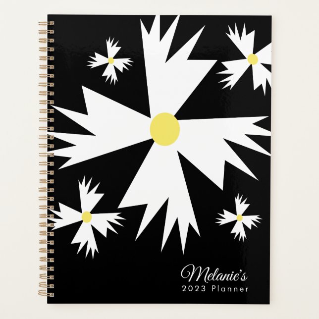 Geometric Daisy Botanical Name Planner Planer (Vorderseite)