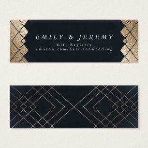 Geometric Dark Navy Gold Gatsby Wedding Gifts