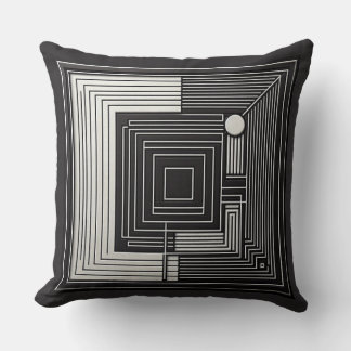 Geometric Depth Grid Kissen