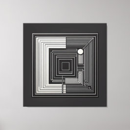 Geometric Depth Grid Leinwanddruck