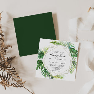 Geometric Destination Nuestra Boda Wedding Einladung