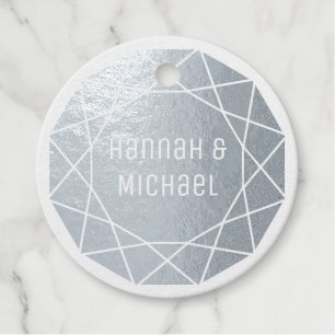 Geometric Diamond Round Geschenkanhänger