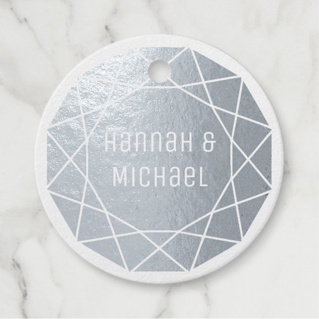 Geometric Diamond Round Geschenkanhänger (Vorderseite)