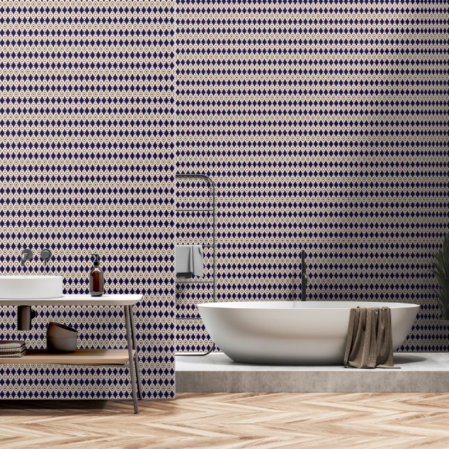 Geometric Diamond Tapete (Badezimmer)