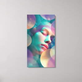 Geometric Dreams Abstract Sleeping Woman Canvas Ar Leinwanddruck