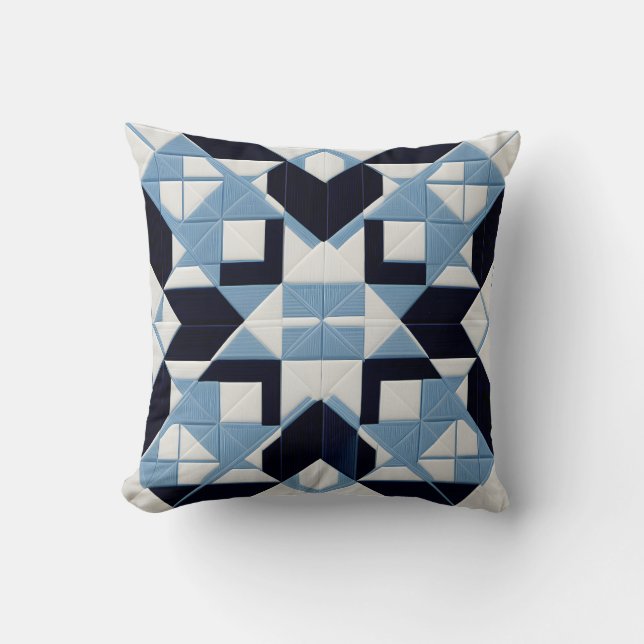 Geometric Elegance Pillow Kissen (Vorderseite)