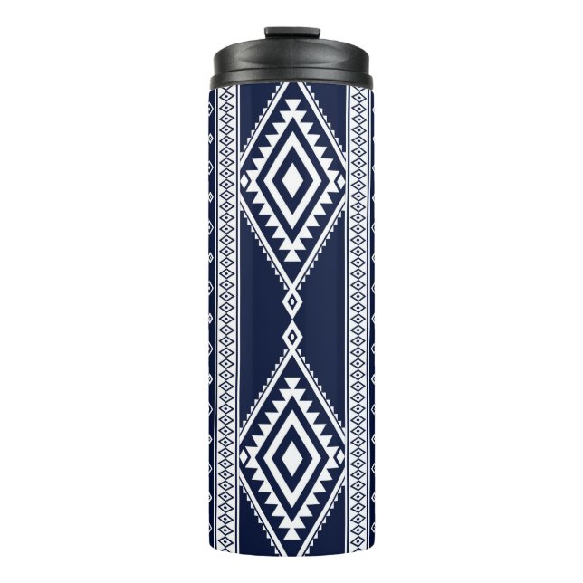 Geometric ethnic oriental seamless pattern traditi thermosbecher (Vorderseite)