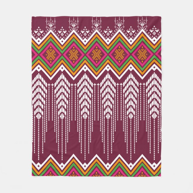 Geometric ethnic pattern traditional background, v fleecedecke (Vorderseite)