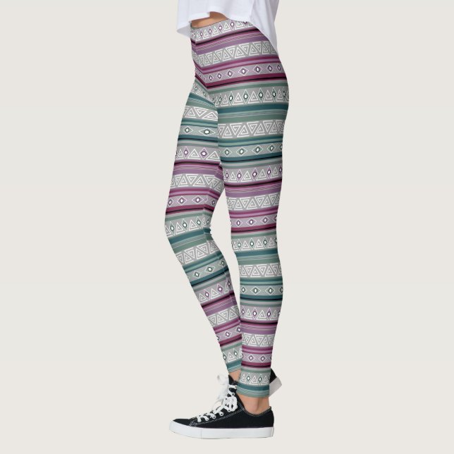geometric ethnic tribal pattern of American Indian Leggings (Links)