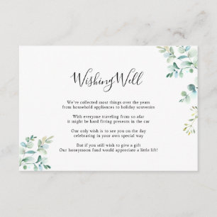Geometric Eukalyptus Greenerity Wishing Well Card Begleitkarte