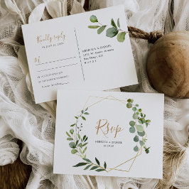 Geometric Eukalyptus Greenery UAwg Postkarte