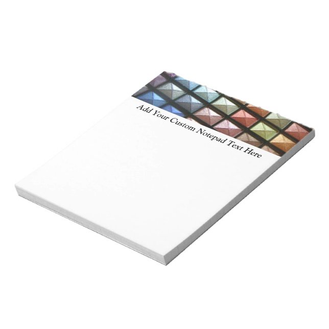 Geometric Eyeshadow Makeup Artist Notizblock (Rotiert)