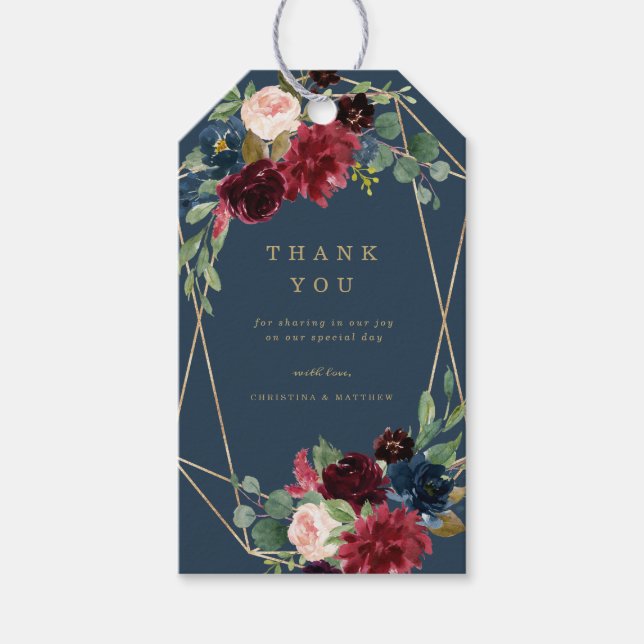 Geometric Fall Elegance Geschenktasten Geschenkanhänger (Vorderseite)