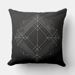 Geometric Filigree Diamond Kissen