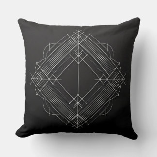 Geometric Filigree Diamond Kissen