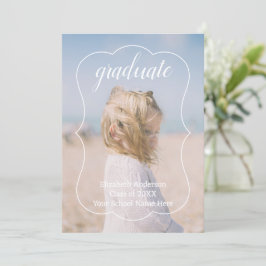 Geometric Frame Kids Photo Graduation Ankündigung