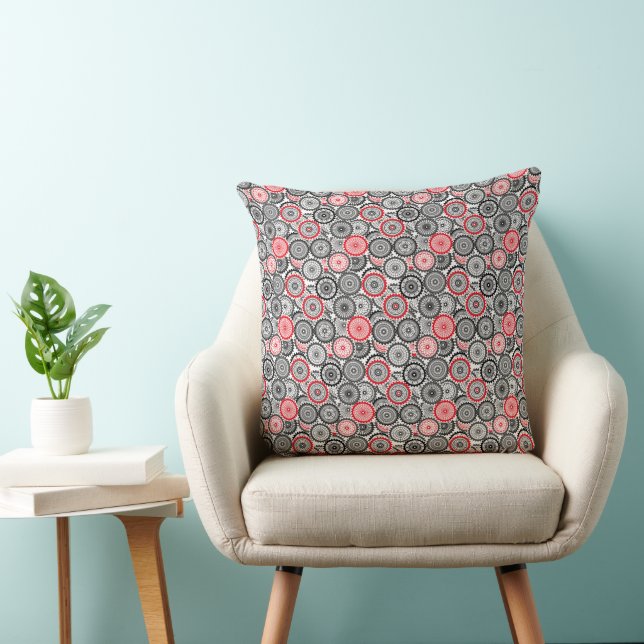 Geometric Gears Throw Pillow Kissen (Stuhl )