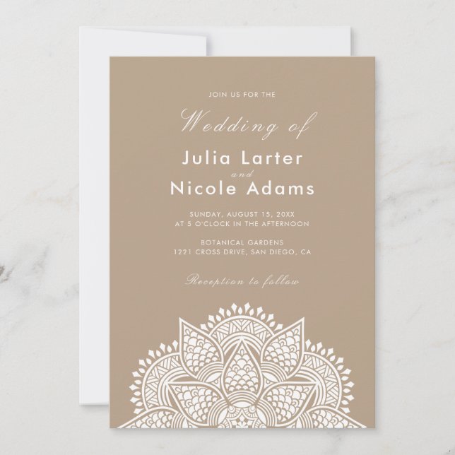 Geometric Glittering Metallic Luxury Wedding Einladung (Vorderseite)