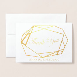 Geometric Gold Foil Jacaranda DANK Card Folienkarte