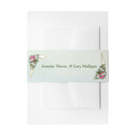 Geometric - Gold Glitzer Blume Bouquet Einladungsbanderole