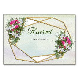 Geometric - Gold Glitzer Blume Bouquet Thema Tischnummer