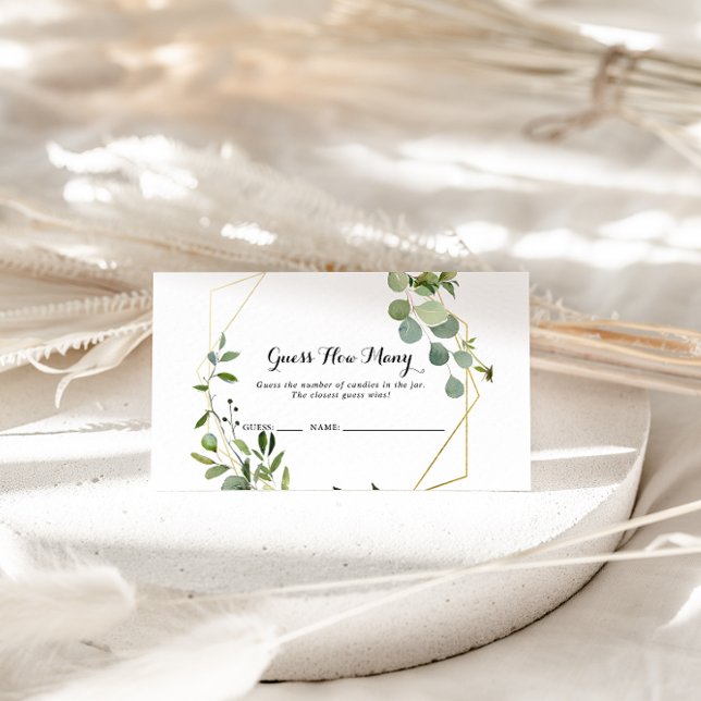 Geometric Gold Tropical Guess Wie viele Game Card Visitenkarte (Von Creator hochgeladen)