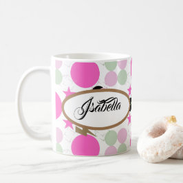 Geometric graphic power girl kaffeetasse