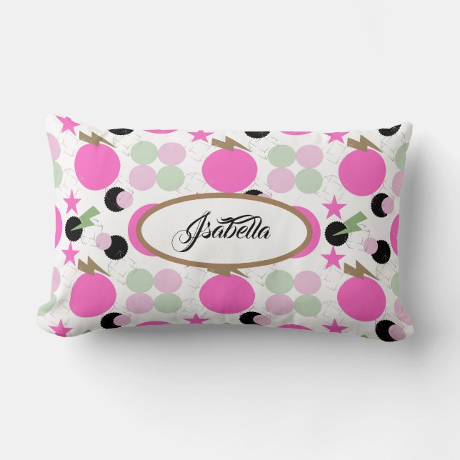 Geometric graphic power girl lendenkissen (Vorderseite)