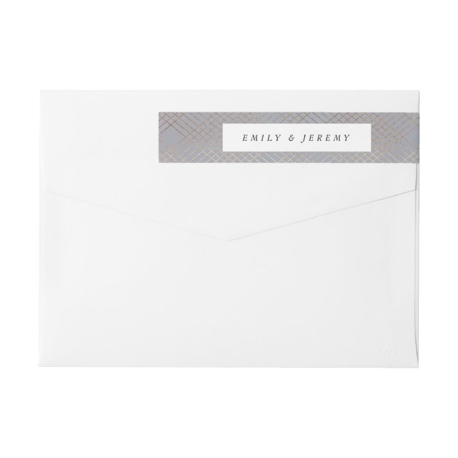 Geometric Gray Gatsby Wedding (Rückseite)