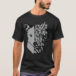 Geometric Gray Wolf T-Shirt