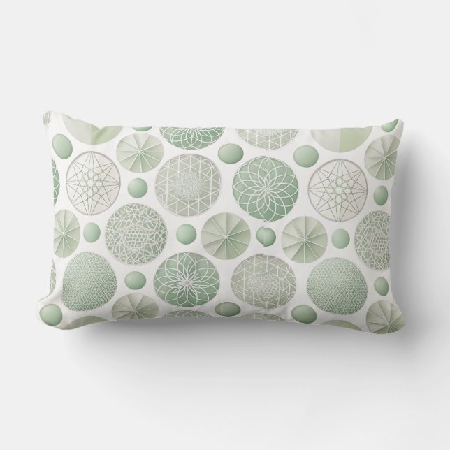 Geometric Green Dreams Pillow Lendenkissen (Vorderseite)