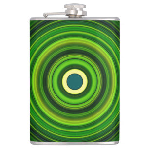 Geometric Greena Mandala Design-64055 Flachmann