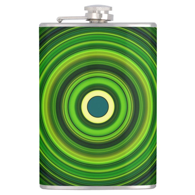 Geometric Greena Mandala Design-64055 Flachmann (Vorderseite)