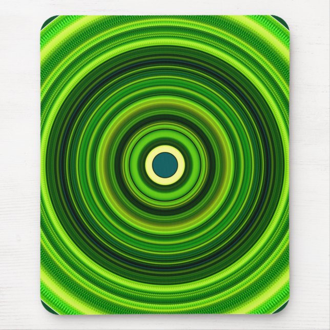 Geometric Greena Mandala Design-64055 Mousepad (Vorne)