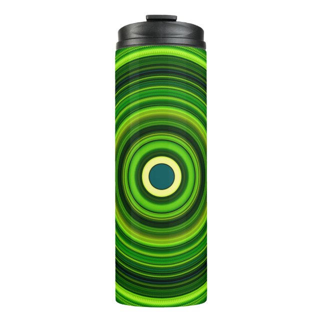 Geometric Greena Mandala Design-64055 Thermosbecher (Vorderseite)