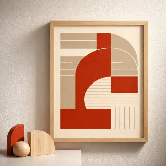 Geometric Harmony in Minimalist Shapes Poster