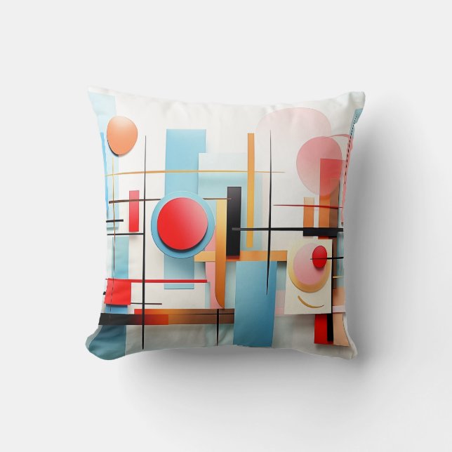 🎨 Geometric Harmony Throw Kissen 🎨 (Vorderseite)