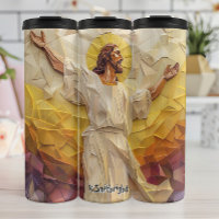 Geometric Jesus Christ mit Golden Halo