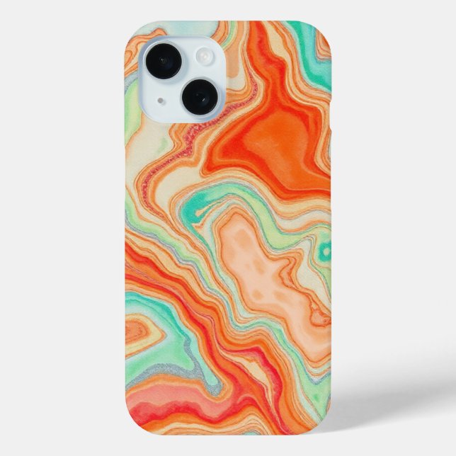 Geometric Line Art Phone Case for iPhone (Rückseite)