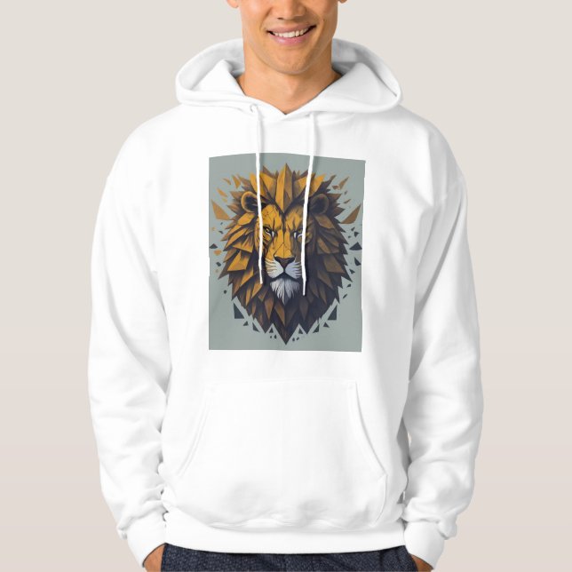 Geometric Lion Roar" T - Shirt (Vorderseite)