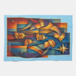 Geometric Magi - Three Wise Men Christmas Star Art Geschirrtuch