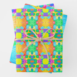 Geometric Magical abstract color art Geschenkpapier Set